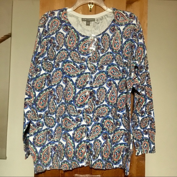 NWT 2 piece set cardigan + shirt sleeve shell - Picture 6 of 8